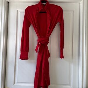 Diane Von Furstenberg Vibrant Red Wrap Dress - 6